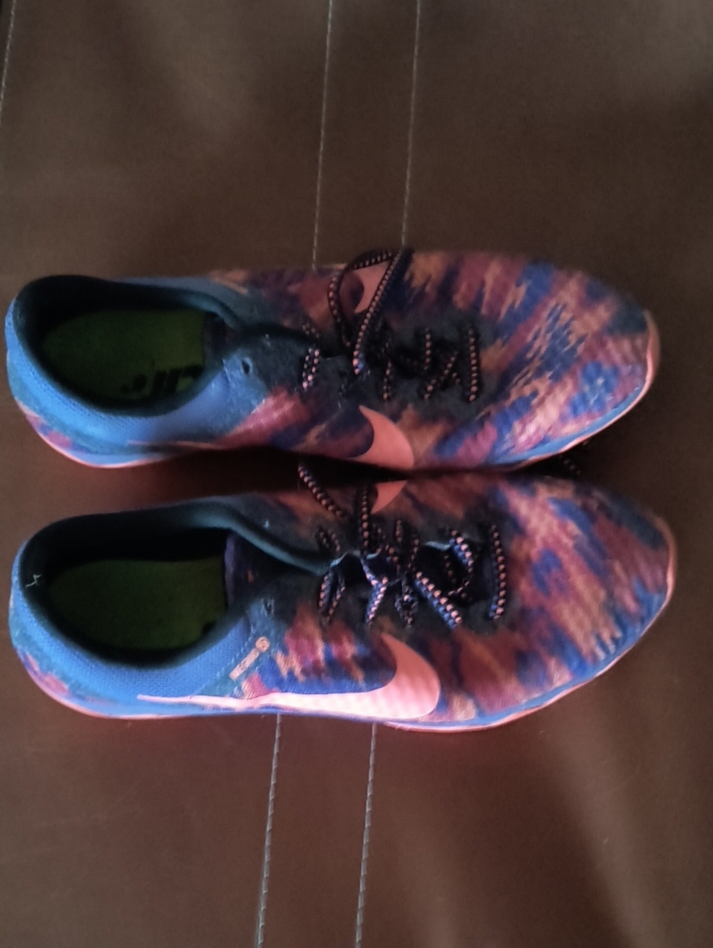 Nike Women’s Blue and Pink Knit TR 6 Print Training Shoes